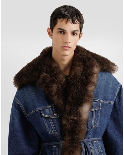 Dolce & Gabbana Blue Cotton Denim Jacket for men