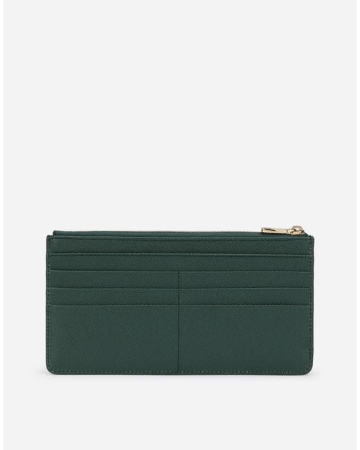 Dolce & Gabbana Green Large Card Holder With Tag