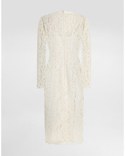 Dolce & Gabbana Natural Cordonetto Lace Dress