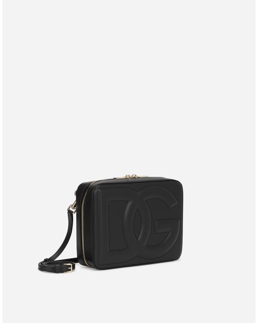 Dolce & Gabbana カメラバッグ ロゴ ミディアム カーフスキン Black