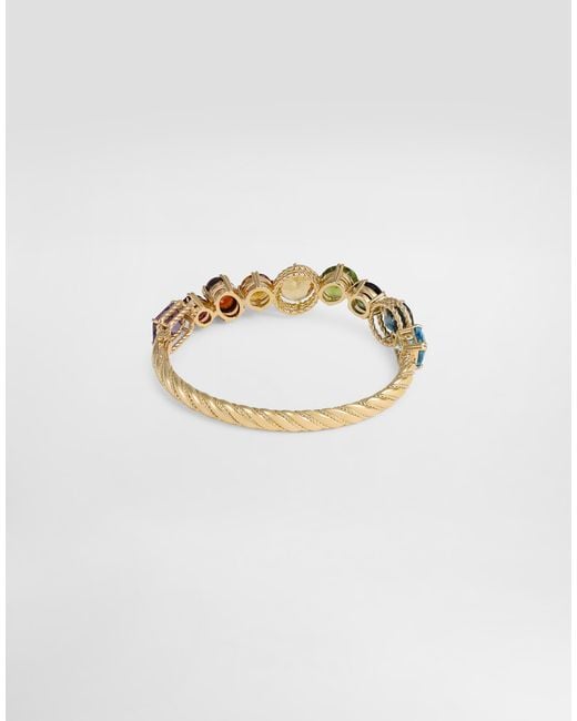 Dolce & Gabbana White Bracelet 18-Carat And Multicolored Gems