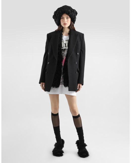 Dolce & Gabbana Black Wool Cloth Jacket