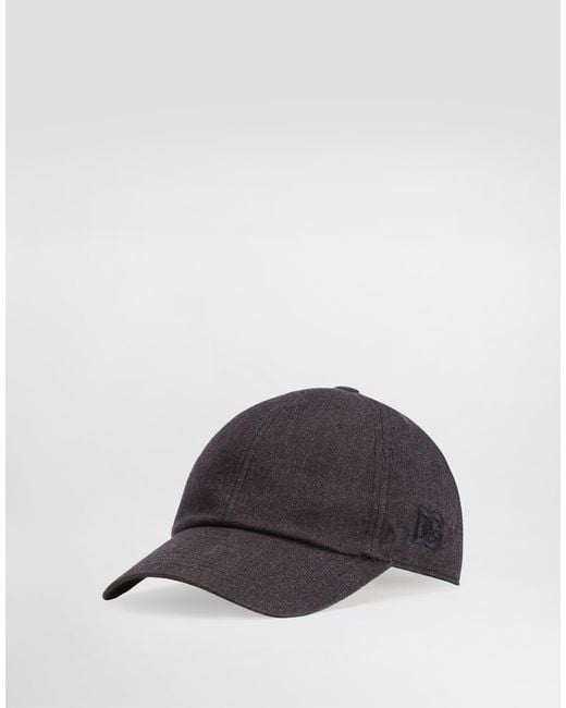 Dolce & Gabbana Chevron Flannel Baseball in Gray für Herren