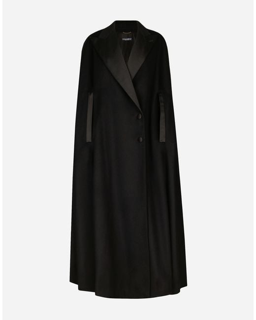 Dolce & Gabbana フェザーディテール ケープ Black