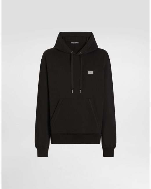 Dolce & Gabbana Black Stylish Hoodie Sweatshirt For for men