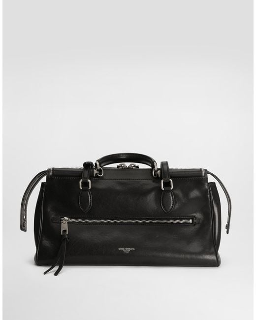 Dolce & Gabbana Black Vittoria Calfskin Bag