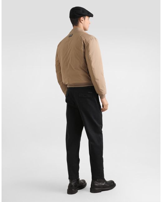 Dolce & Gabbana Natural Satin Padded Jacket for men