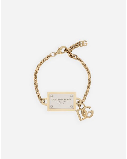 Dolce & Gabbana ブレスレット Dgロゴプレート Metallic