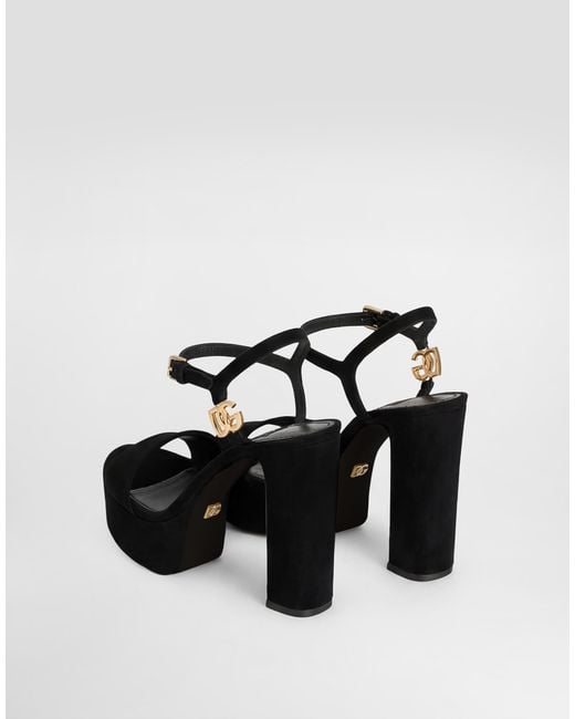 Dolce & Gabbana Black Sandalo Plt