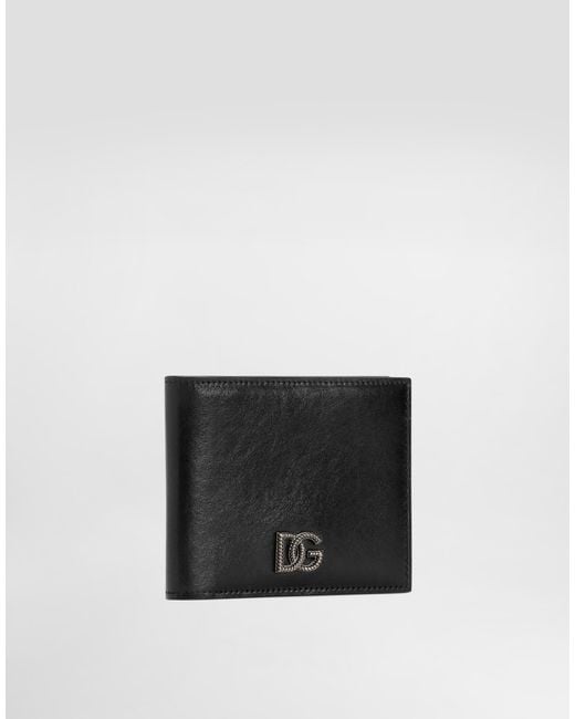 Dolce & Gabbana Black Tempesta Calfskin Wallet for men