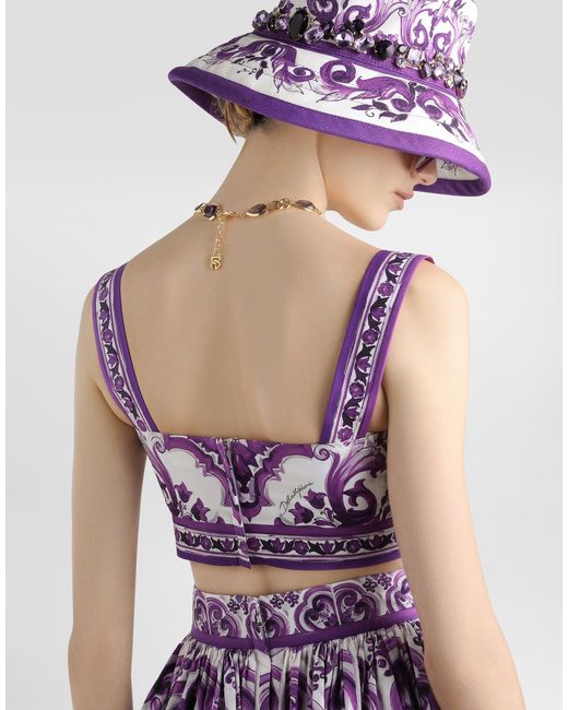 Dolce & Gabbana Purple 'Maiolica' Top