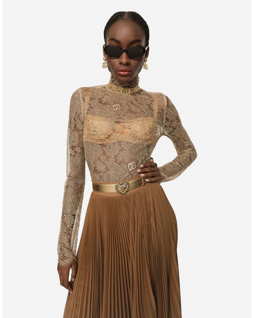 Dolce & Gabbana Natural Long Sleeve Tops