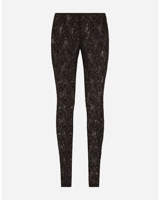 Dolce & Gabbana Black Lace Leggings