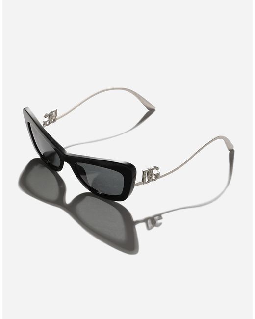 Dolce & Gabbana Gray Dg Crystal Sunglasses