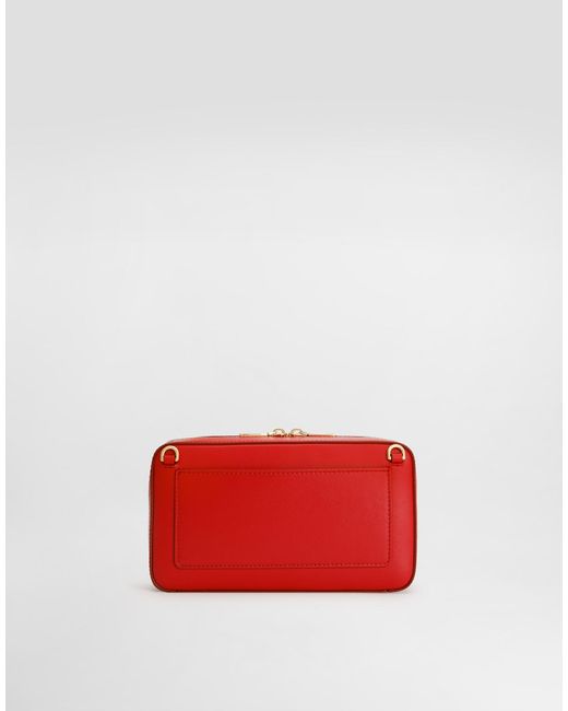 Dolce & Gabbana Red Kleine Camera Bag Dg Logo Bag Aus Kalbsleder