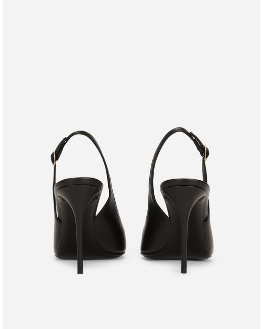 魅力【Dolce & Gabbana】ナッパレザー スリングバックパンプス DOLCE & GABBANA 】ナッパレザー スリングバックパンプス