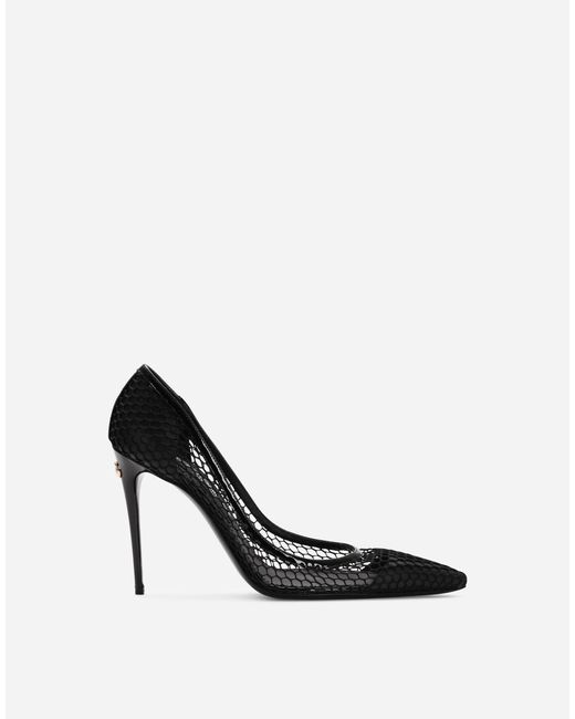 Dolce & Gabbana パンプス メッシュ＆エナメル Black