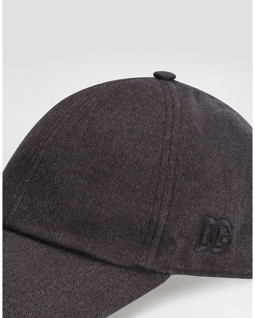 Dolce & Gabbana Chevron Flannel Baseball in Gray für Herren