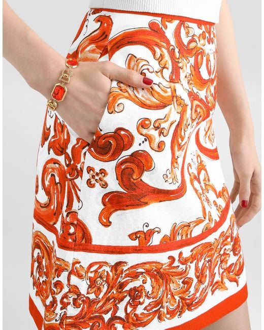Dolce & Gabbana White Gonna