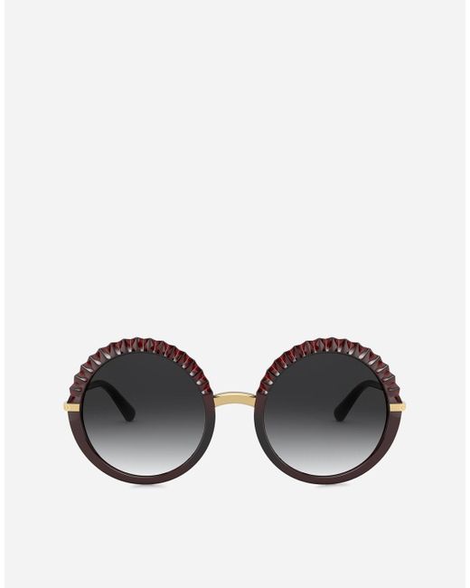 Plissè Sunglasses di Dolce & Gabbana in Multicolor