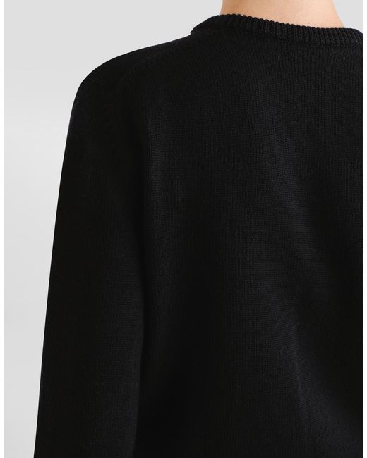 Dolce & Gabbana Black Wool Cardigan