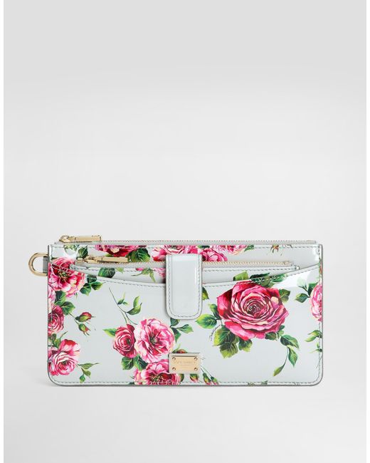 Dolce & Gabbana Multicolor Polished Calfskin Card Holder