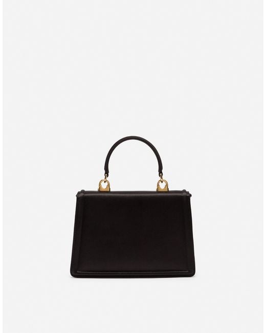 Dolce & Gabbana Small Satin Devotion Bag in Black - Lyst