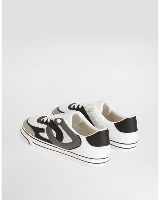 Dolce & Gabbana White Dg Sailing Leather Sneakers for men