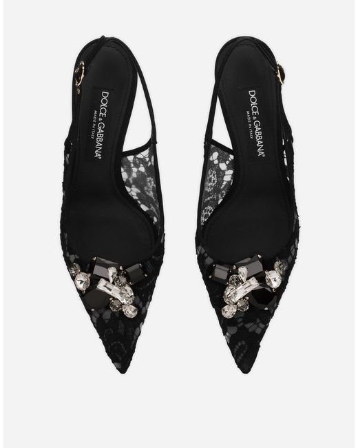 Dolce & Gabbana スリングバックパンプス レインボーレース ルレックスレース White