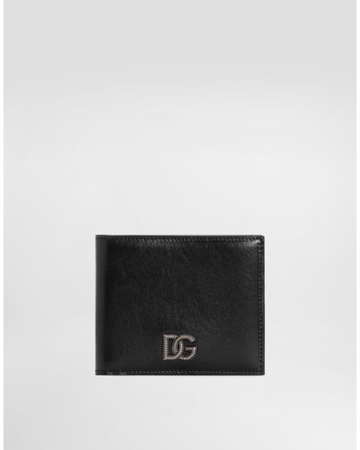 Dolce & Gabbana Black Tempesta Calfskin Wallet for men
