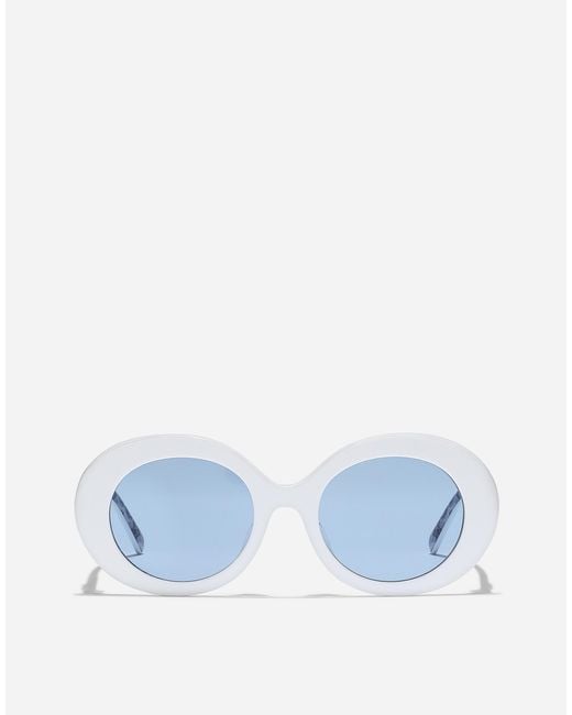 Dolce & Gabbana White Dg Logo Sunglasses