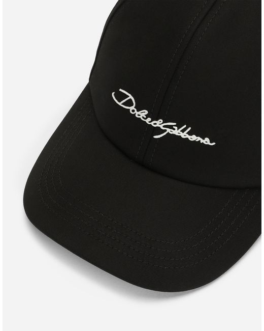 メンズ Dolce & Gabbana ロゴ ベースボールキャップ Black