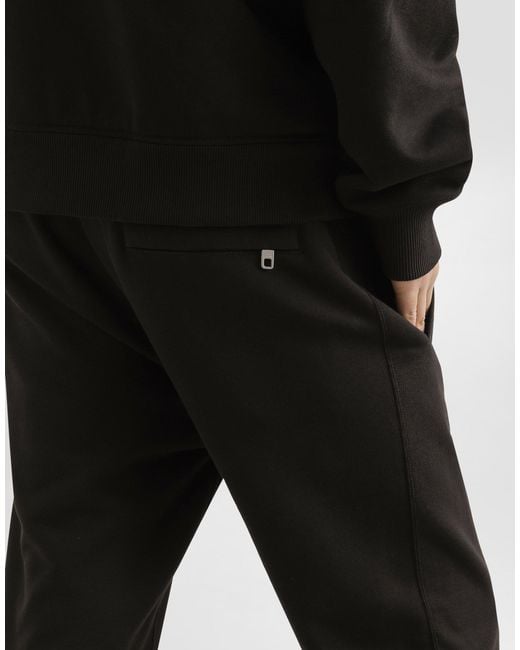 メンズ Dolce & Gabbana Jersey Trousers With Heraldic Patch Black