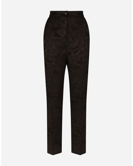 Dolce & Gabbana パンツ フローラルジャカード Black