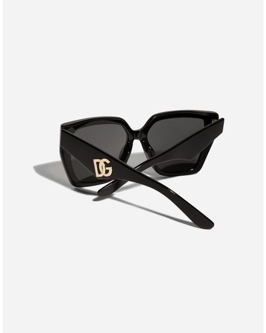 Dolce & Gabbana Black Dg Crossed Sunglasses
