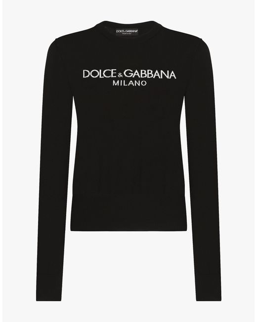 Dolce & Gabbana セーター ウール ドルチェ＆ガッバーナロゴ インターシャ Black