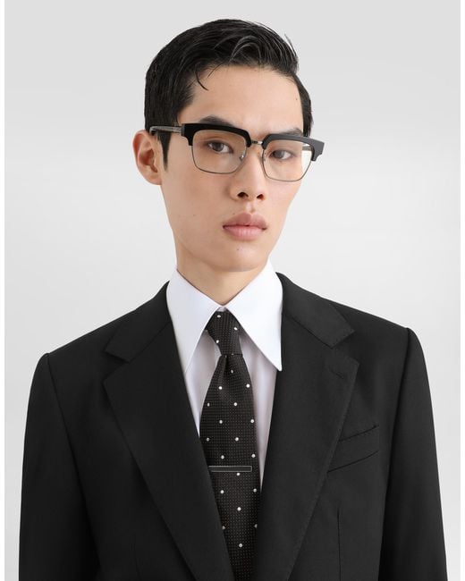 Dolce & Gabbana Black Taormina Single-Breasted Jacket for men