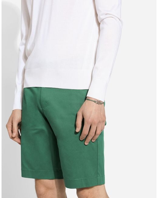 Dolce & Gabbana Green Cord Bracelet With Dg Logo for men