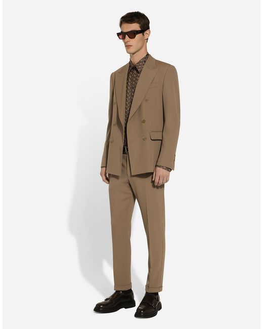 メンズ Dolce & Gabbana Tailored Gabardine Pants Natural