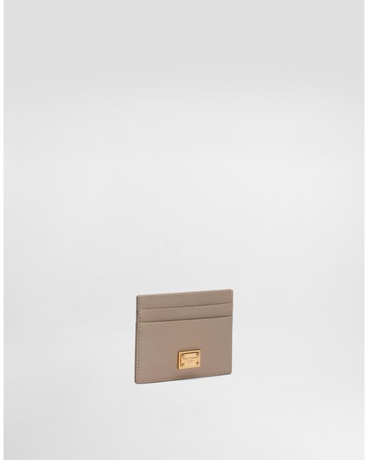 Dolce & Gabbana Women's Calfskin Plongé Card Holder Black