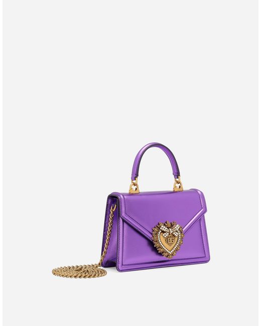 Dolce & Gabbana トップハンドルバッグ ディヴォーション スモール Purple