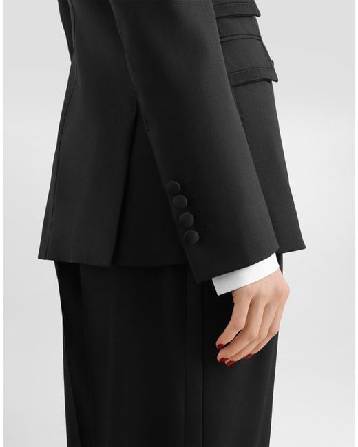 Giacca Turlington Doppiopetto di Dolce & Gabbana in Black