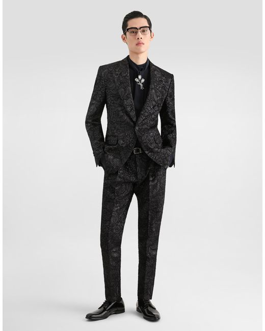 Dolce & Gabbana Blue Crêpe De Chine Shirt for men