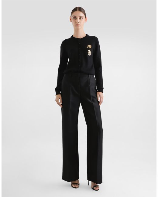 Dolce & Gabbana Black Wool Cardigan