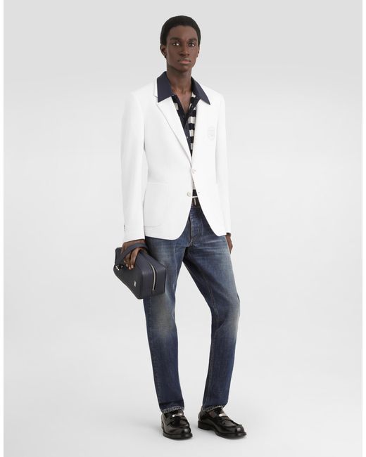 Dolce & Gabbana Blue Denim Trousers for men