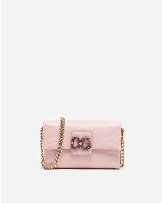 Dolce & Gabbana Pink Dg Millennials Bag In Leather