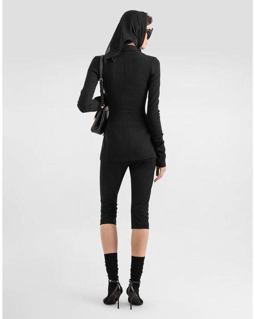 Dolce & Gabbana Black Milano Stitch Jersey Leggings�
