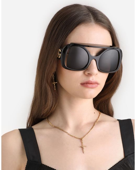 Dolce & Gabbana Black Sicilian Street Sunglasses