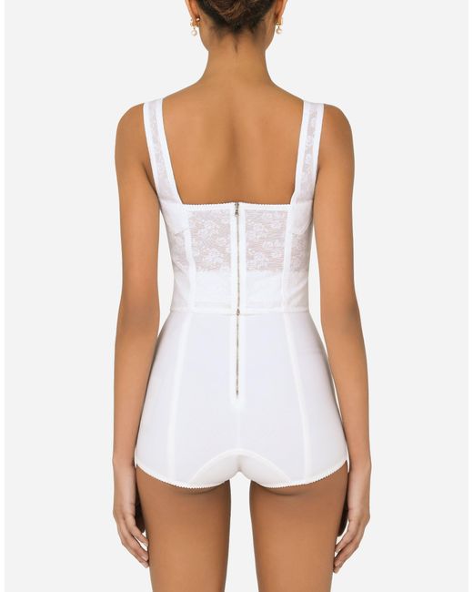 Dolce & Gabbana White Corset Top