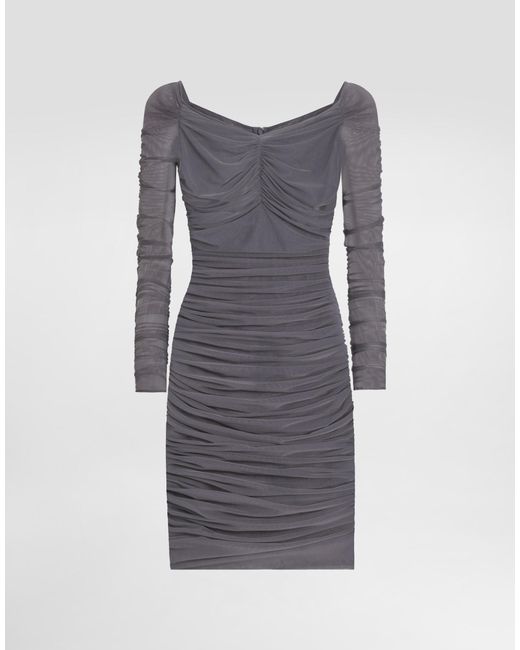 Dolce & Gabbana ライトチュール ショートドレス Gray